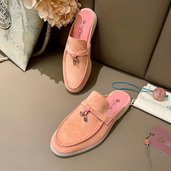 Loro Piana Summer Charms Walk women's suede casual flats - Picture 7 of 7